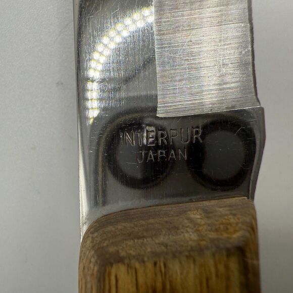 Interpur Wooden Handled Knife vintage Sashimi slicing 1970s - Picture 6 of 11